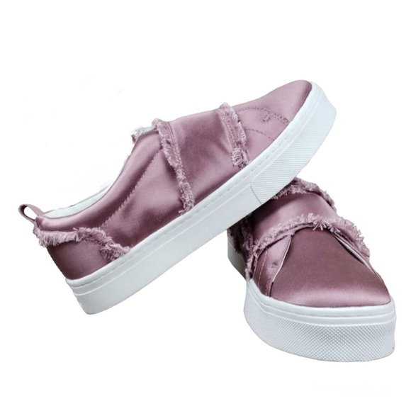 Sam Edelman Sateen Frayed Platform Sneaker Women’s Sizes 7.5 & 9 NWOB - Picture 12 of 14